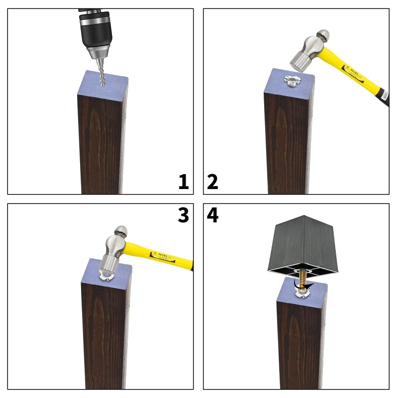 Murtenze 4Pack 2 inch Sofa Legs  Square Tapered Plastic Couch Legs Replacement Furniture Legs with M8 Hanger Bolts for Chair Sofa Dresser Cabinet Loveseats Ottoman Bed - Image 5